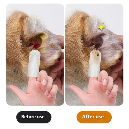 Toallitas Desechables para Mascotas – Limpieza de Oídos y Dientes