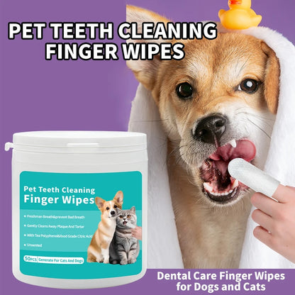 Toallitas Desechables para Mascotas – Limpieza de Oídos y Dientes
